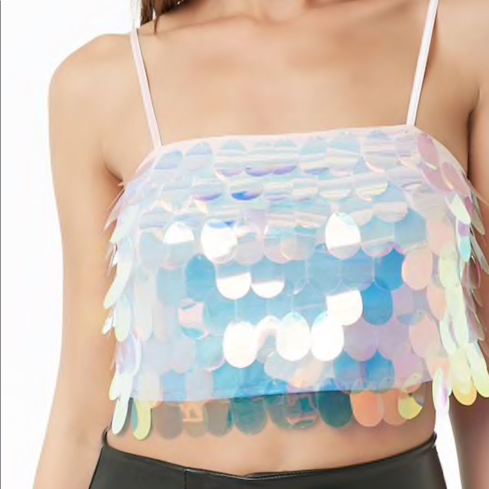 Sequin Crop Top